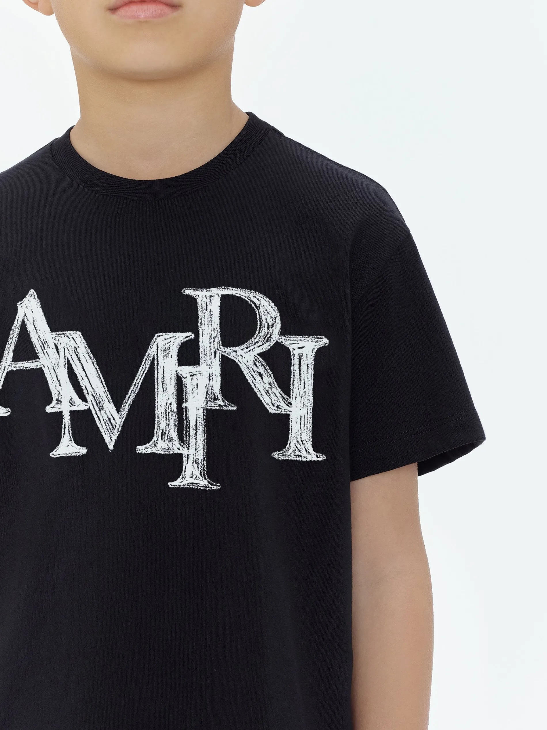 AMIRI Tees<STAGGERED SCRIBBLE TEE BLACK