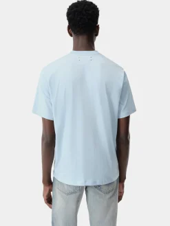 AMIRI Tees<STAGGERED TEE Cerulean