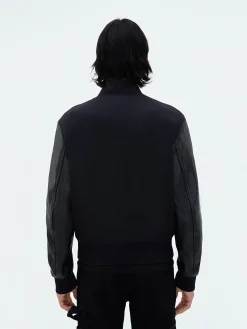 AMIRI Outerwear<STAGGERED VARSITY JACKET BLACK