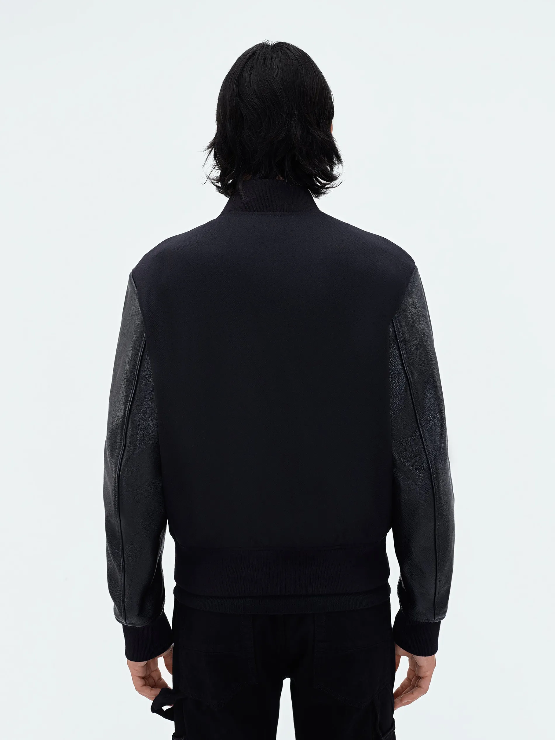 AMIRI Outerwear<STAGGERED VARSITY JACKET BLACK
