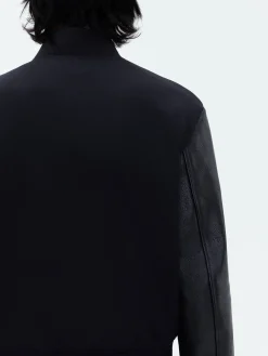 AMIRI Outerwear<STAGGERED VARSITY JACKET BLACK