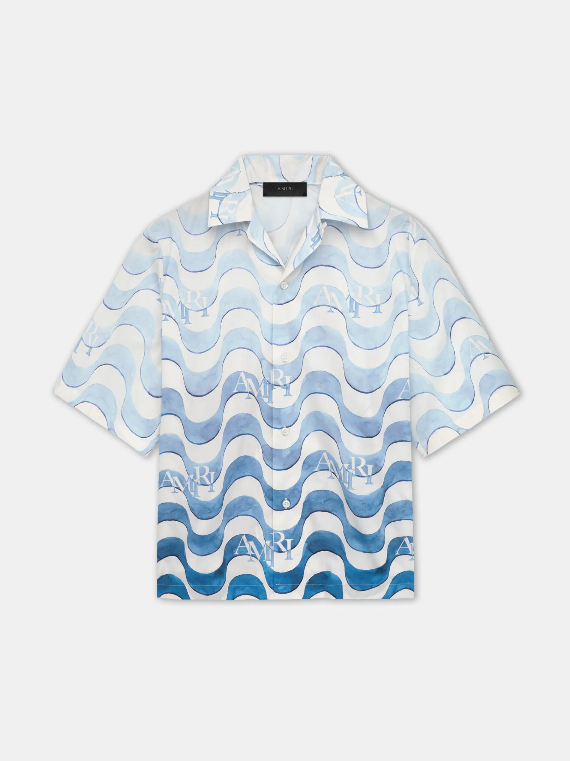 AMIRI Shirts<STAGGERED WAVE SHIRT Cerulean