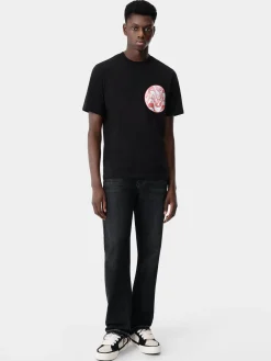 AMIRI Tees<STAGGERED WAVE TEE Black Red