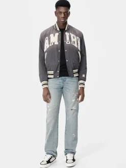 AMIRI Outerwear<SUN FADED BOMBER BLACK