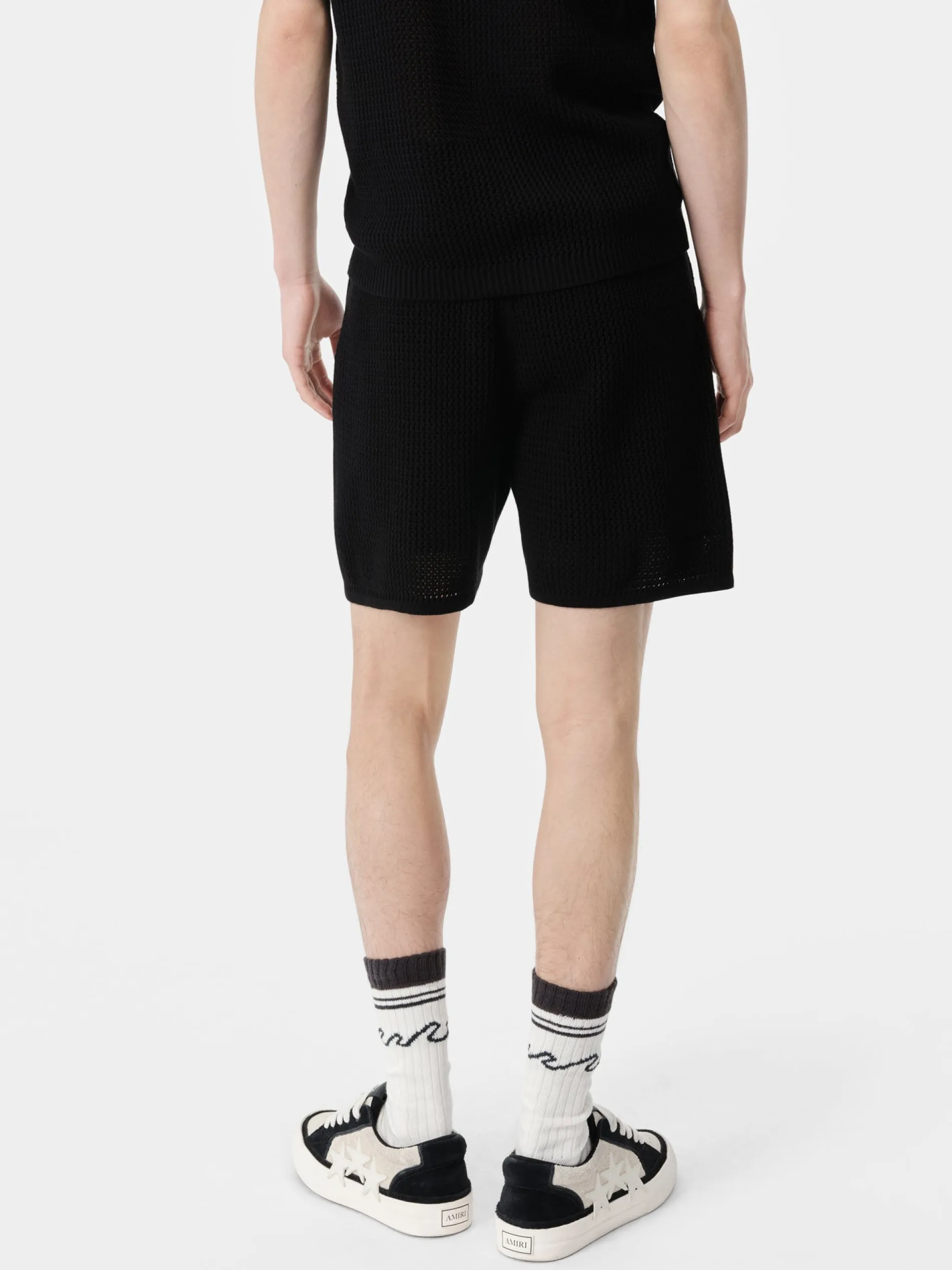 AMIRI Shorts & Sweatpants|Knitwear<SURF CLUB CROTCHET SHORT BLACK
