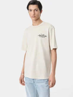 AMIRI Tees<THEATRE FLOCKED TEE Alabaster