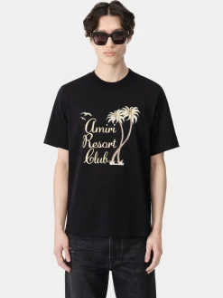 AMIRI Tees<TWISTED PALMS TEE BLACK