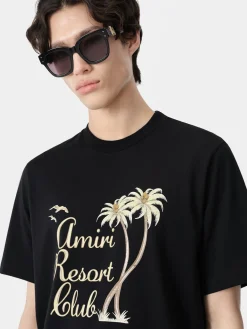 AMIRI Tees<TWISTED PALMS TEE BLACK