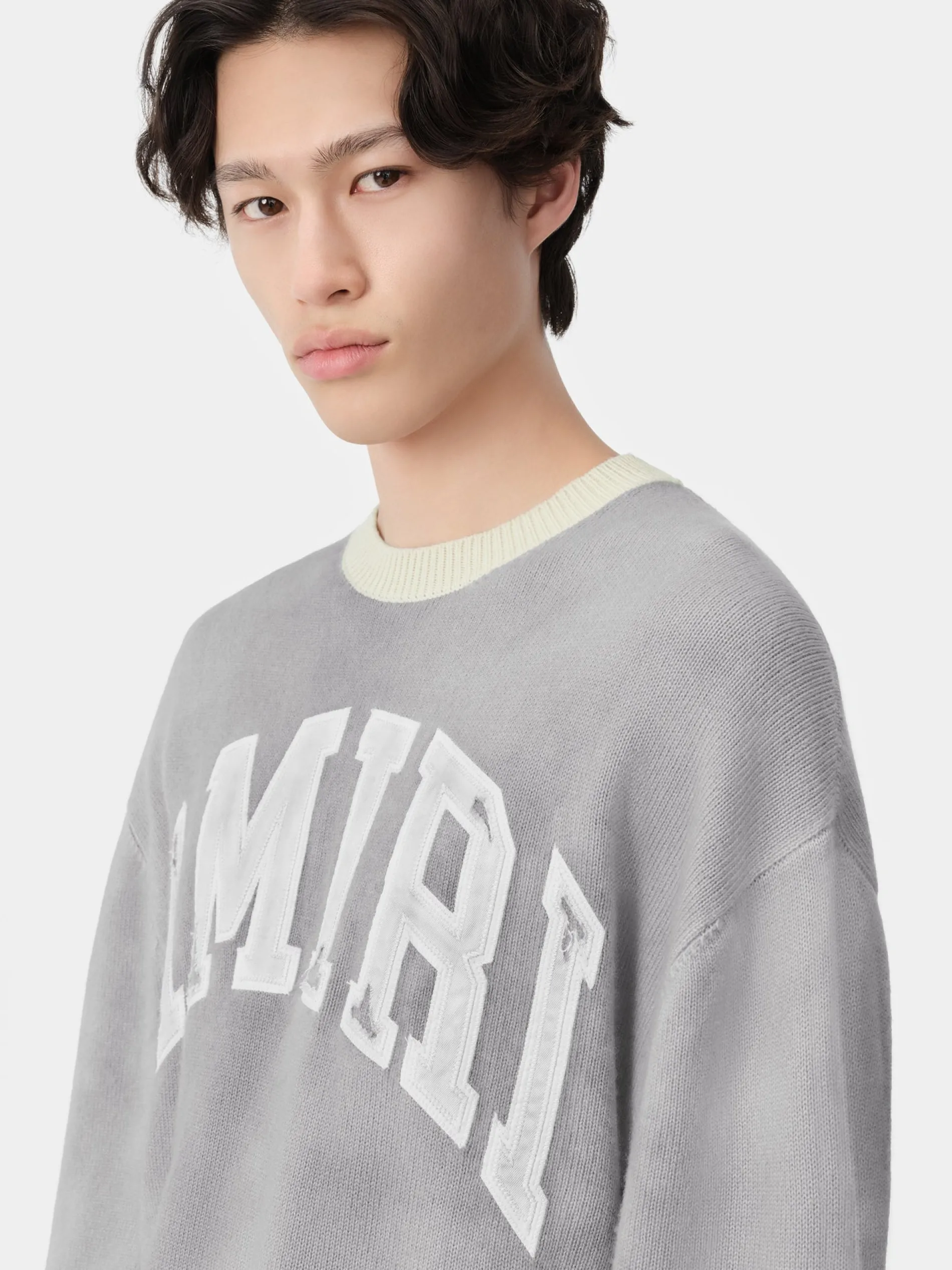 AMIRI Knitwear<VINTAGE CASHMERE CREW Grey
