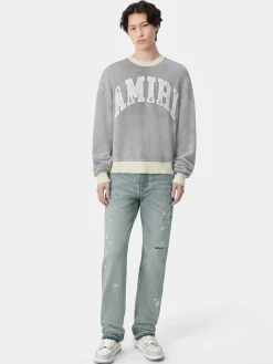 AMIRI Knitwear<VINTAGE CASHMERE CREW Grey