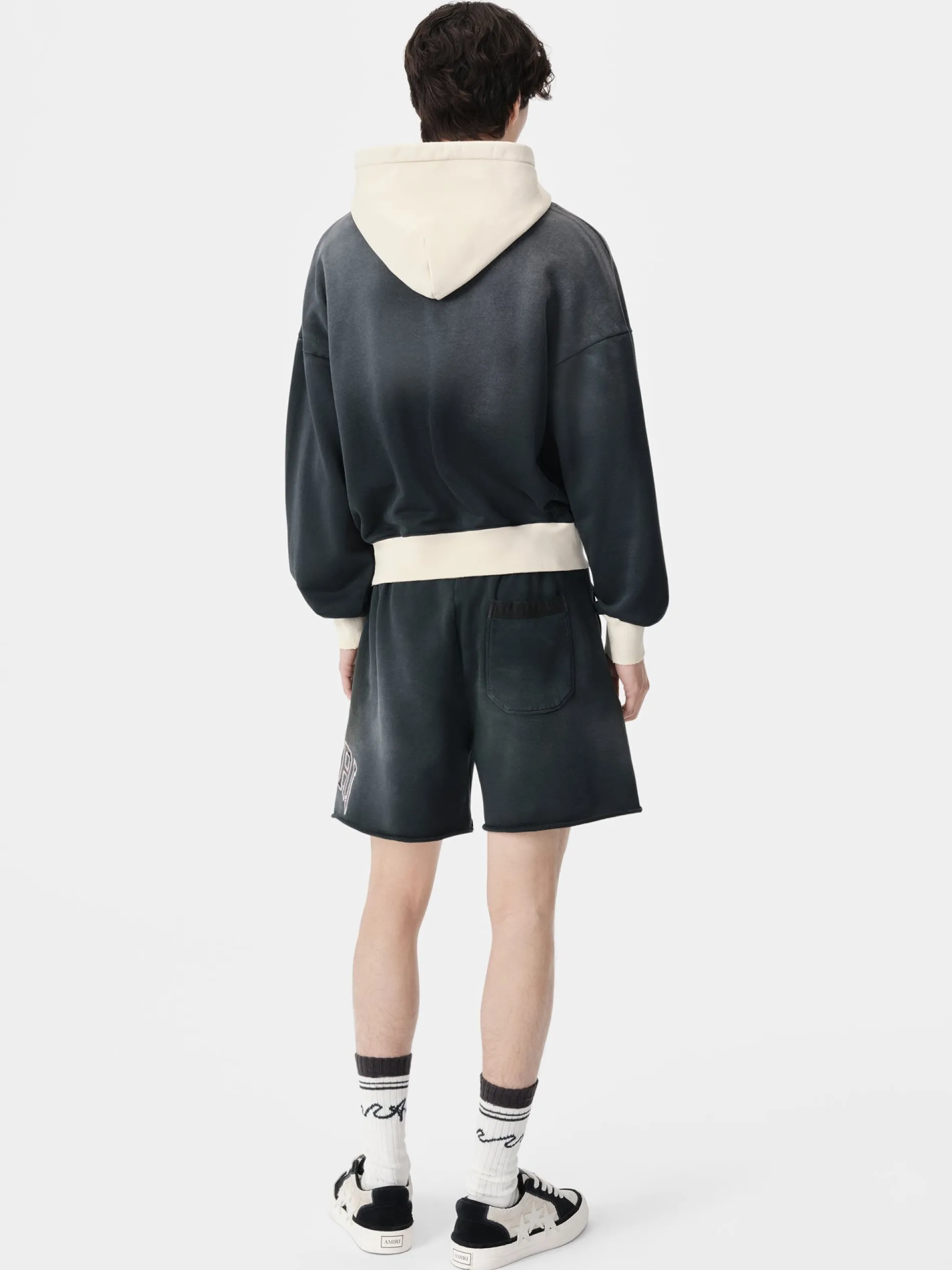 AMIRI Shorts & Sweatpants<VINTAGE COLLEGIATE SHORT BLACK