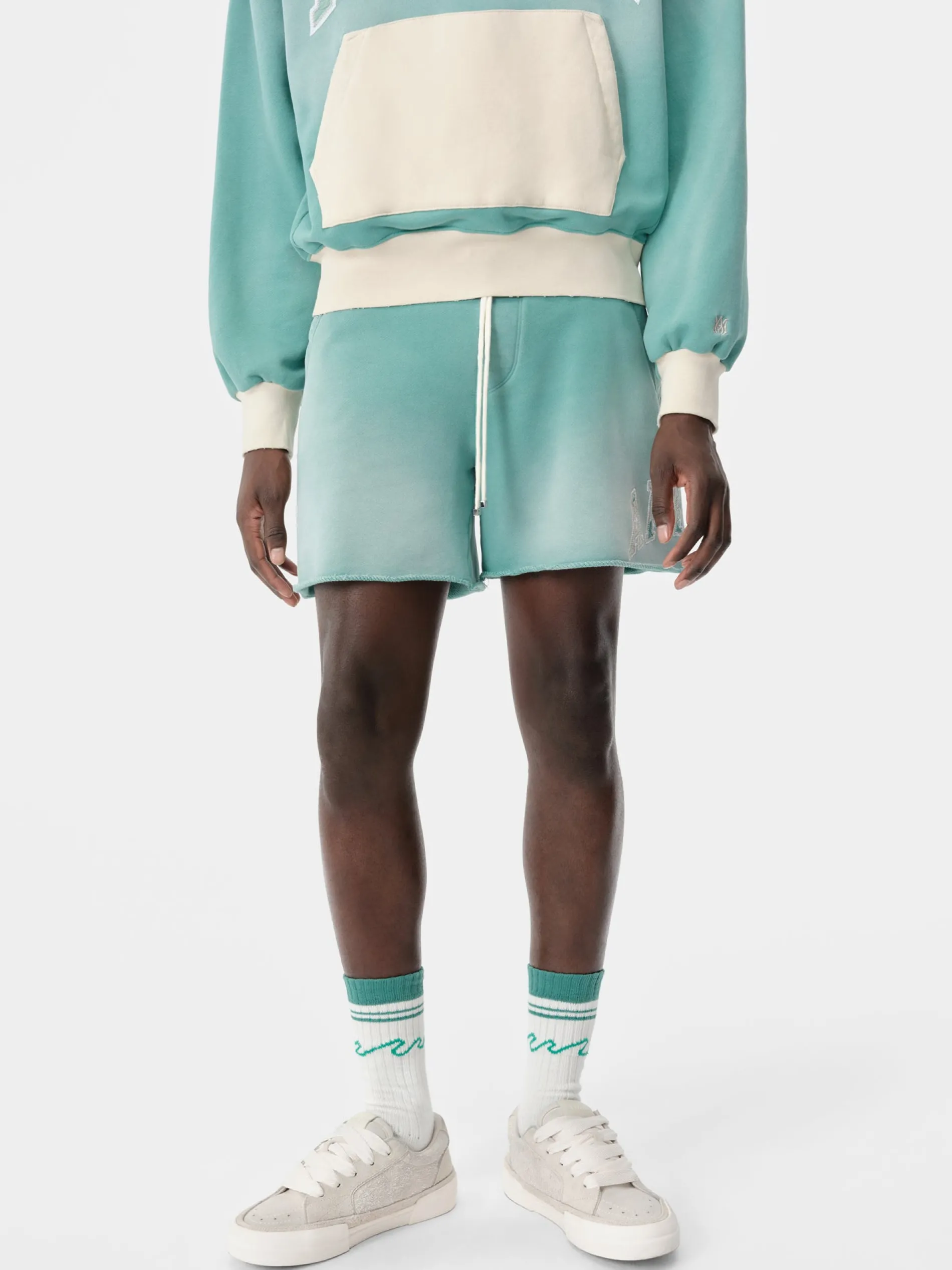 AMIRI Shorts & Sweatpants<VINTAGE COLLEGIATE SHORT Sea Blue