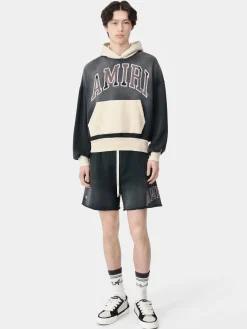 AMIRI Sweatshirts<VINTAGE OVERSIZED HOODIE BLACK