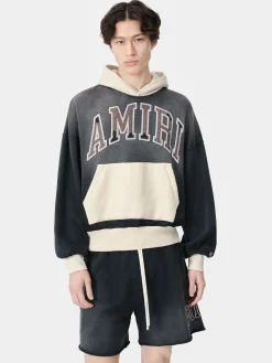 AMIRI Sweatshirts<VINTAGE OVERSIZED HOODIE BLACK