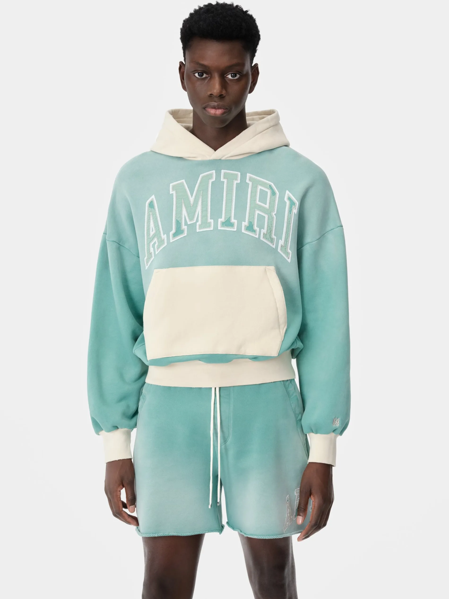 AMIRI Sweatshirts<VINTAGE OVERSIZED HOODIE Sea Blue