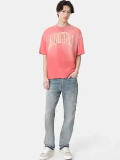 AMIRI Tees<VINTAGE OVERSIZED TEE Cranberry