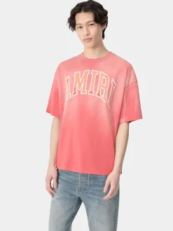 AMIRI Tees<VINTAGE OVERSIZED TEE Cranberry