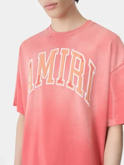 AMIRI Tees<VINTAGE OVERSIZED TEE Cranberry