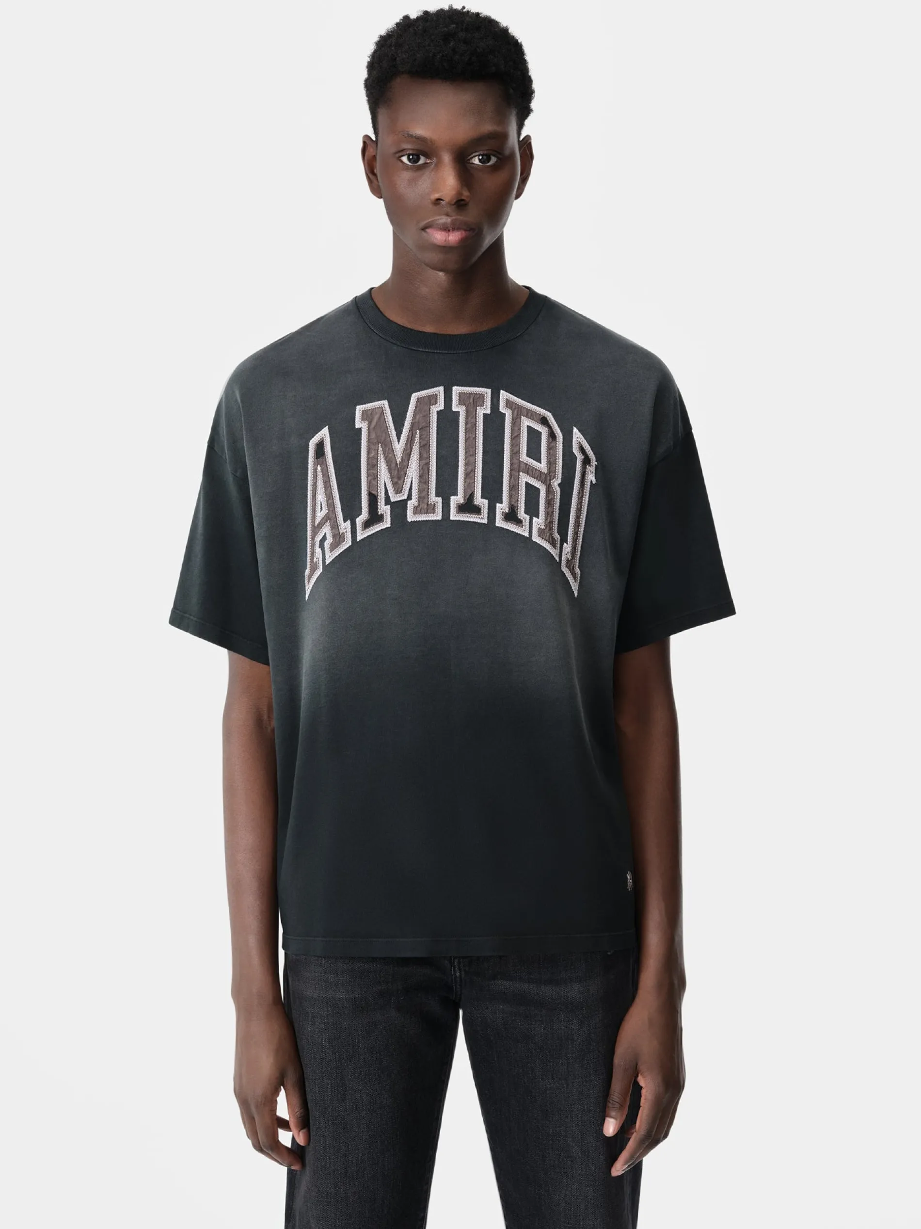 AMIRI Tees<VINTAGE OVERSIZED TEE BLACK