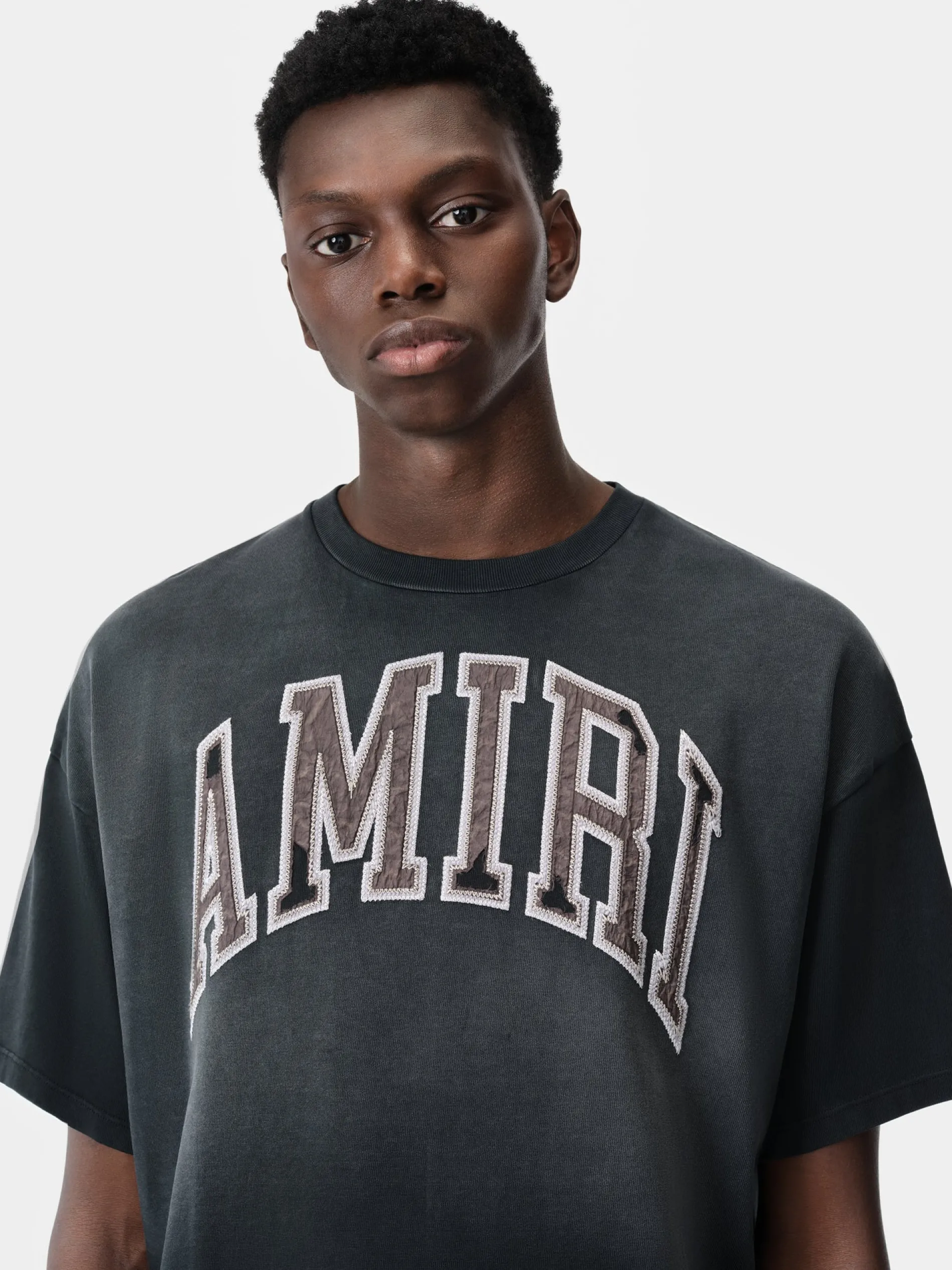 AMIRI Tees<VINTAGE OVERSIZED TEE BLACK