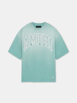 AMIRI Tees<VINTAGE OVERSIZED TEE Sea Blue