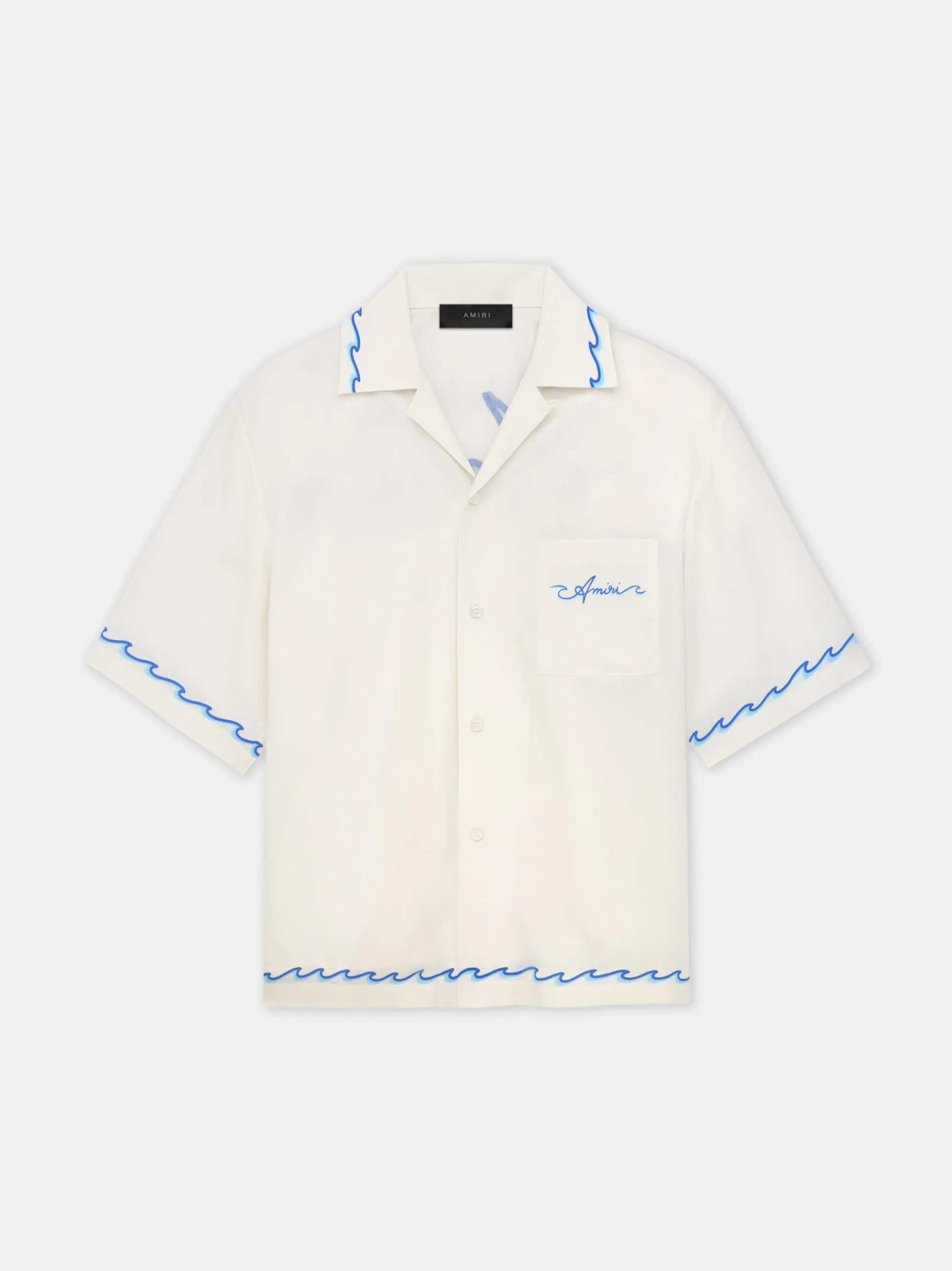 AMIRI Shirts<WAVE CAMP SHIRT BIRCH