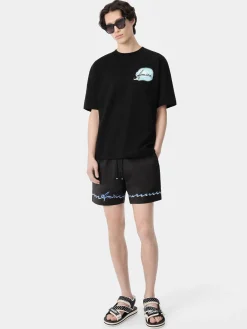 AMIRI Swimwear|Shorts & Sweatpants<WAVE SWIM TRUNK BLACK