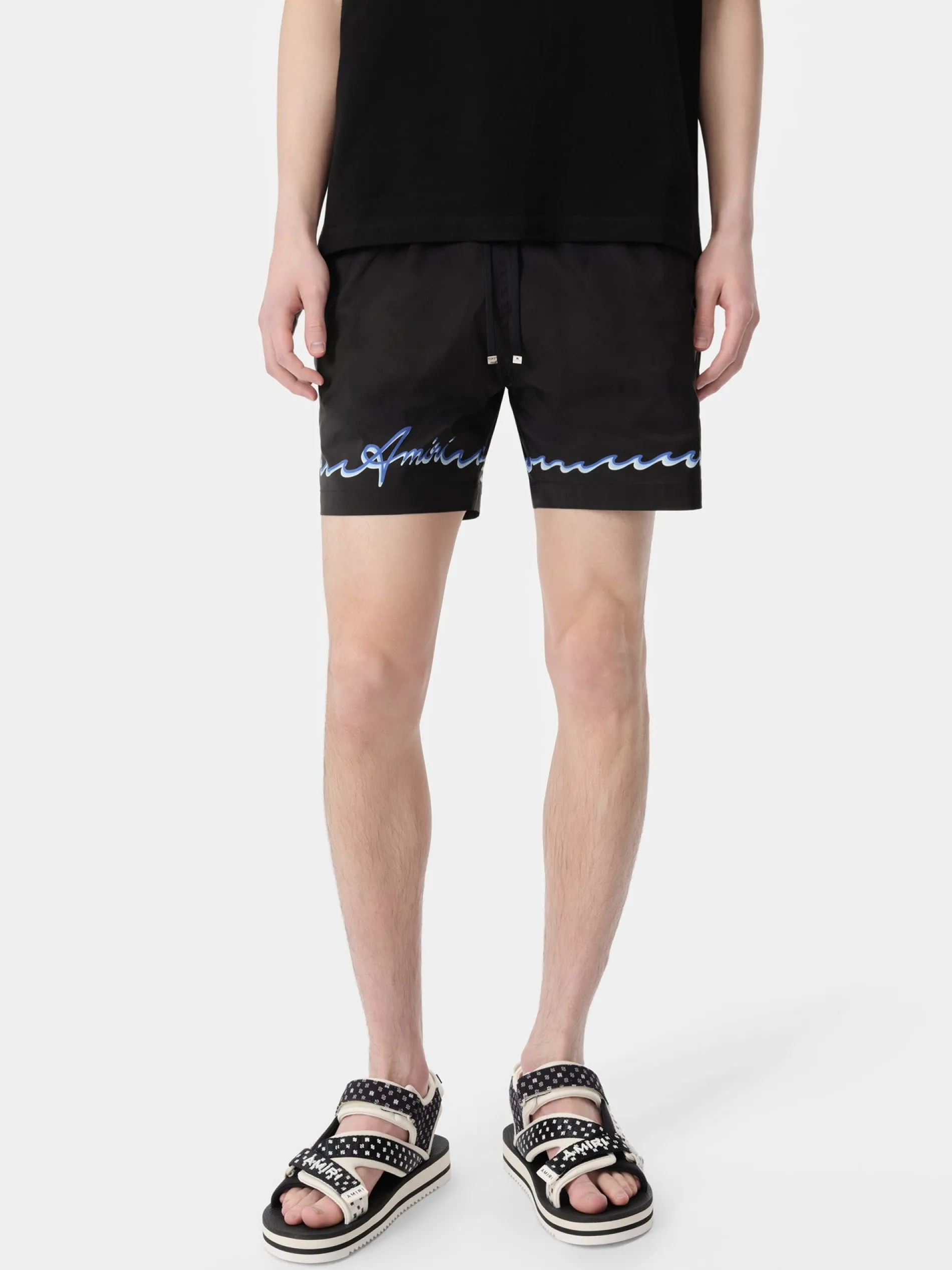 AMIRI Swimwear|Shorts & Sweatpants<WAVE SWIM TRUNK BLACK