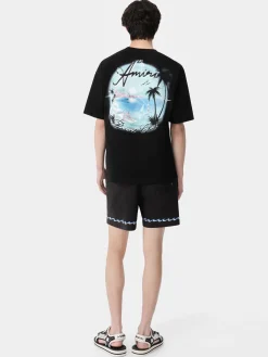 AMIRI Swimwear|Shorts & Sweatpants<WAVE SWIM TRUNK BLACK