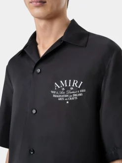 AMIRI Shirts<ARTS DISTRICT BOWLING SHIRT BLACK