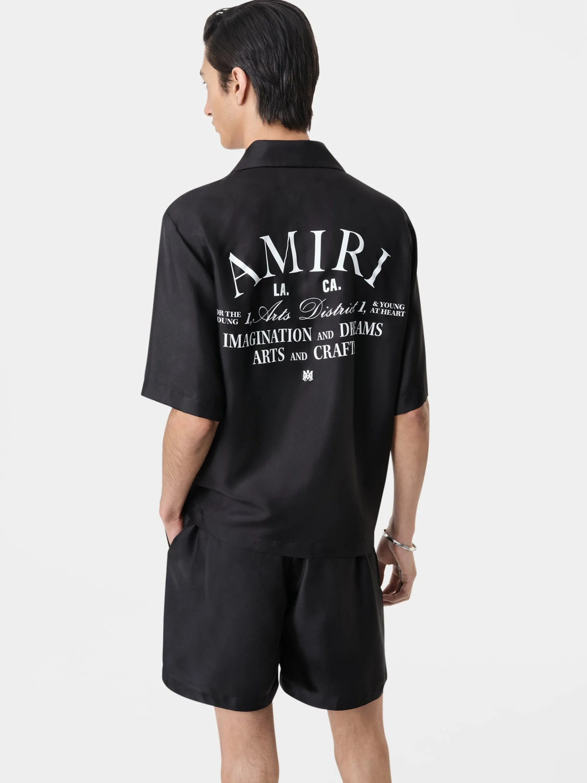 AMIRI Shirts<ARTS DISTRICT BOWLING SHIRT BLACK