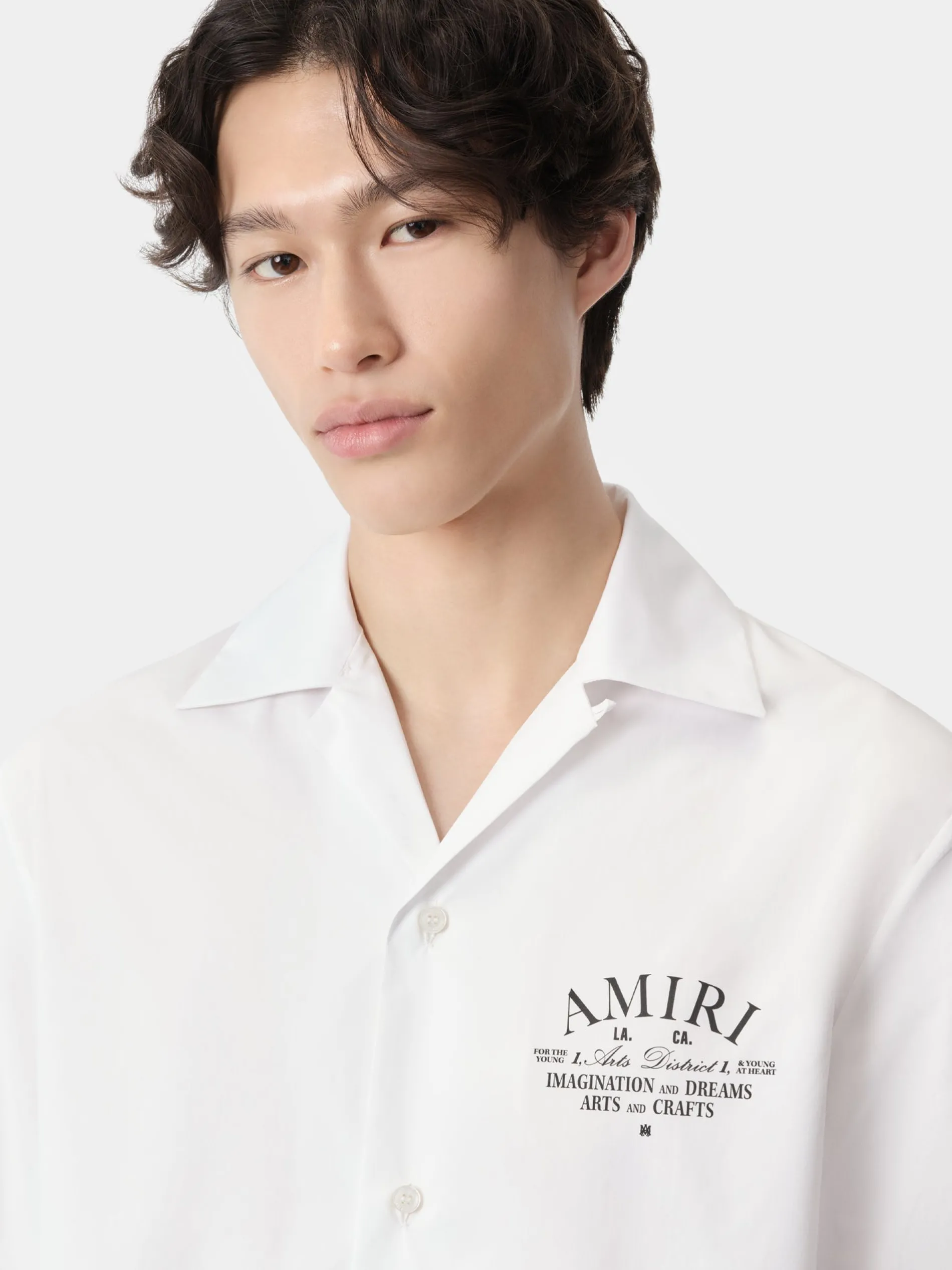 AMIRI Shirts<ARTS DISTRICT CAMP SHIRT White
