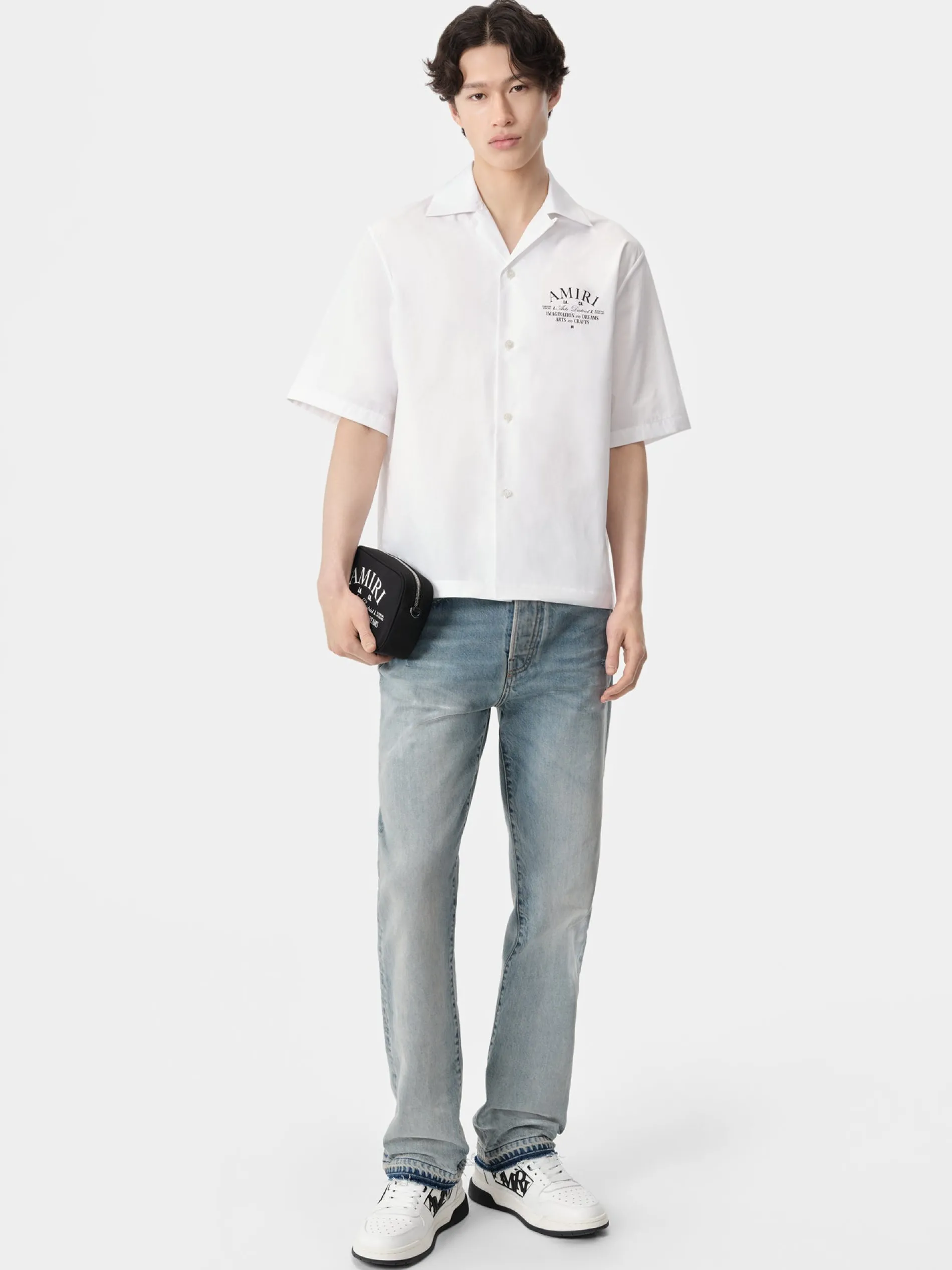 AMIRI Shirts<ARTS DISTRICT CAMP SHIRT White