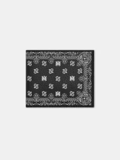 AMIRI Small Leather Goods|Small Leather Goods<BANDANA BI-FOLD BLACK