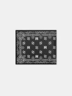 AMIRI Small Leather Goods|Small Leather Goods<BANDANA BI-FOLD BLACK