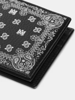 AMIRI Small Leather Goods|Small Leather Goods<BANDANA BI-FOLD BLACK