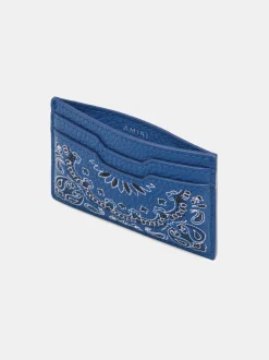 AMIRI Small Leather Goods|Small Leather Goods<BANDANA CARD HOLDER Blue