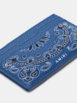 AMIRI Small Leather Goods|Small Leather Goods<BANDANA CARD HOLDER Blue