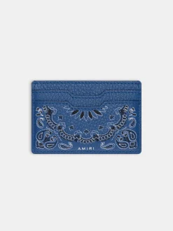 AMIRI Small Leather Goods|Small Leather Goods<BANDANA CARD HOLDER Blue