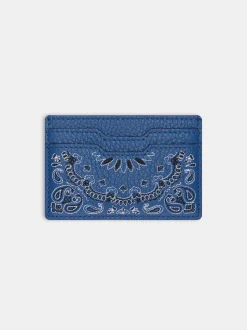 AMIRI Small Leather Goods|Small Leather Goods<BANDANA CARD HOLDER Blue