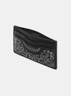 AMIRI Small Leather Goods|Small Leather Goods<BANDANA CARD HOLDER BLACK