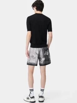 AMIRI Shorts & Sweatpants<BANDANA FLORAL SHORT BLACK