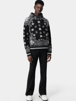 AMIRI Knitwear<BANDANA HOODIE BLACK