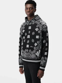 AMIRI Knitwear<BANDANA HOODIE BLACK