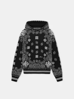 AMIRI Knitwear<BANDANA HOODIE BLACK