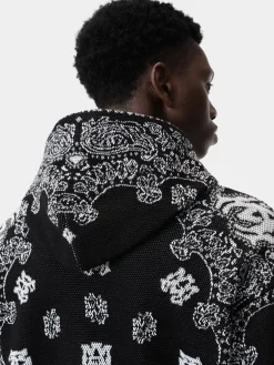 AMIRI Knitwear<BANDANA HOODIE BLACK