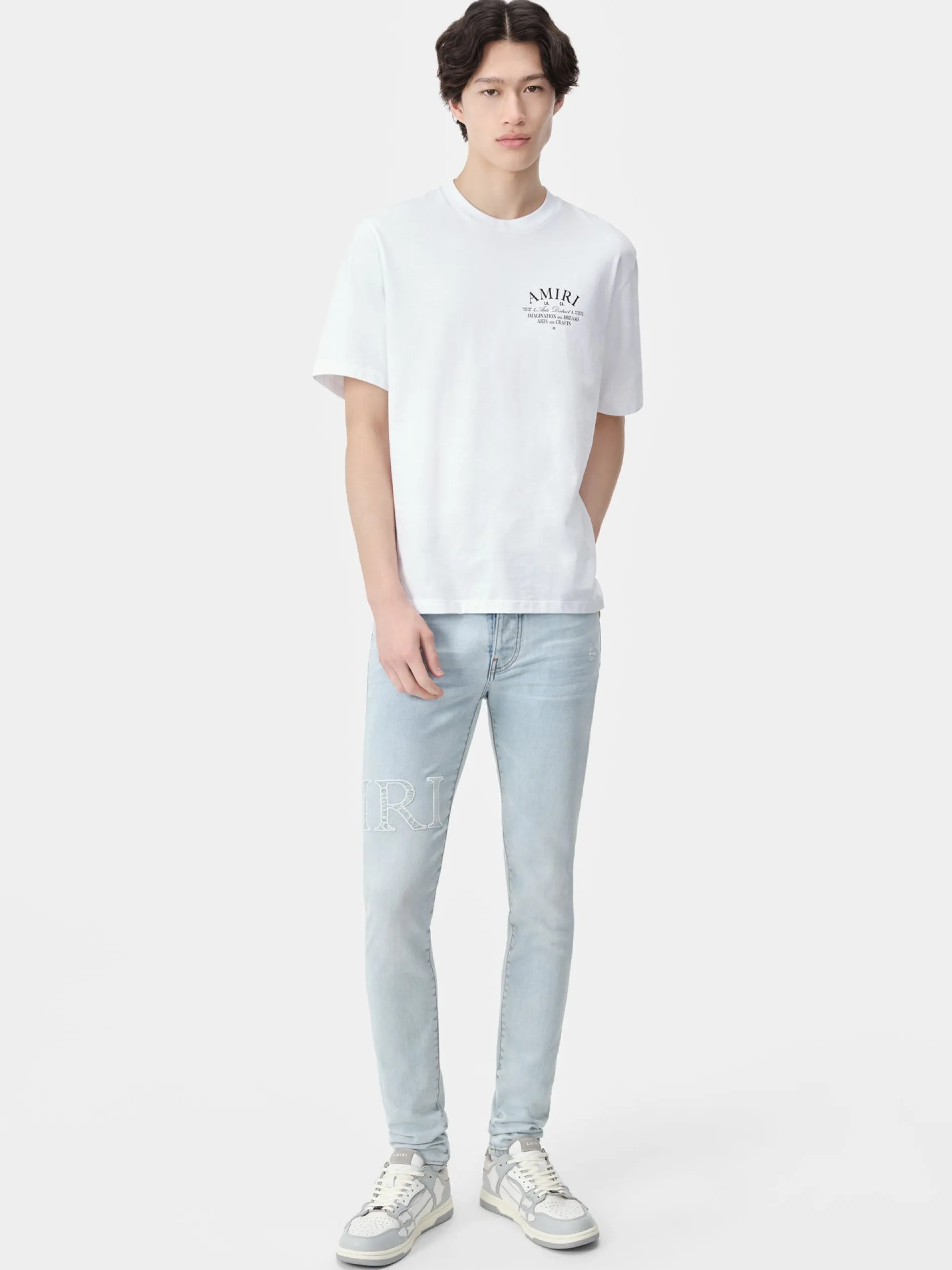 AMIRI Denim<BANDANA JACQUARD LOGO JEAN Sky Indigo