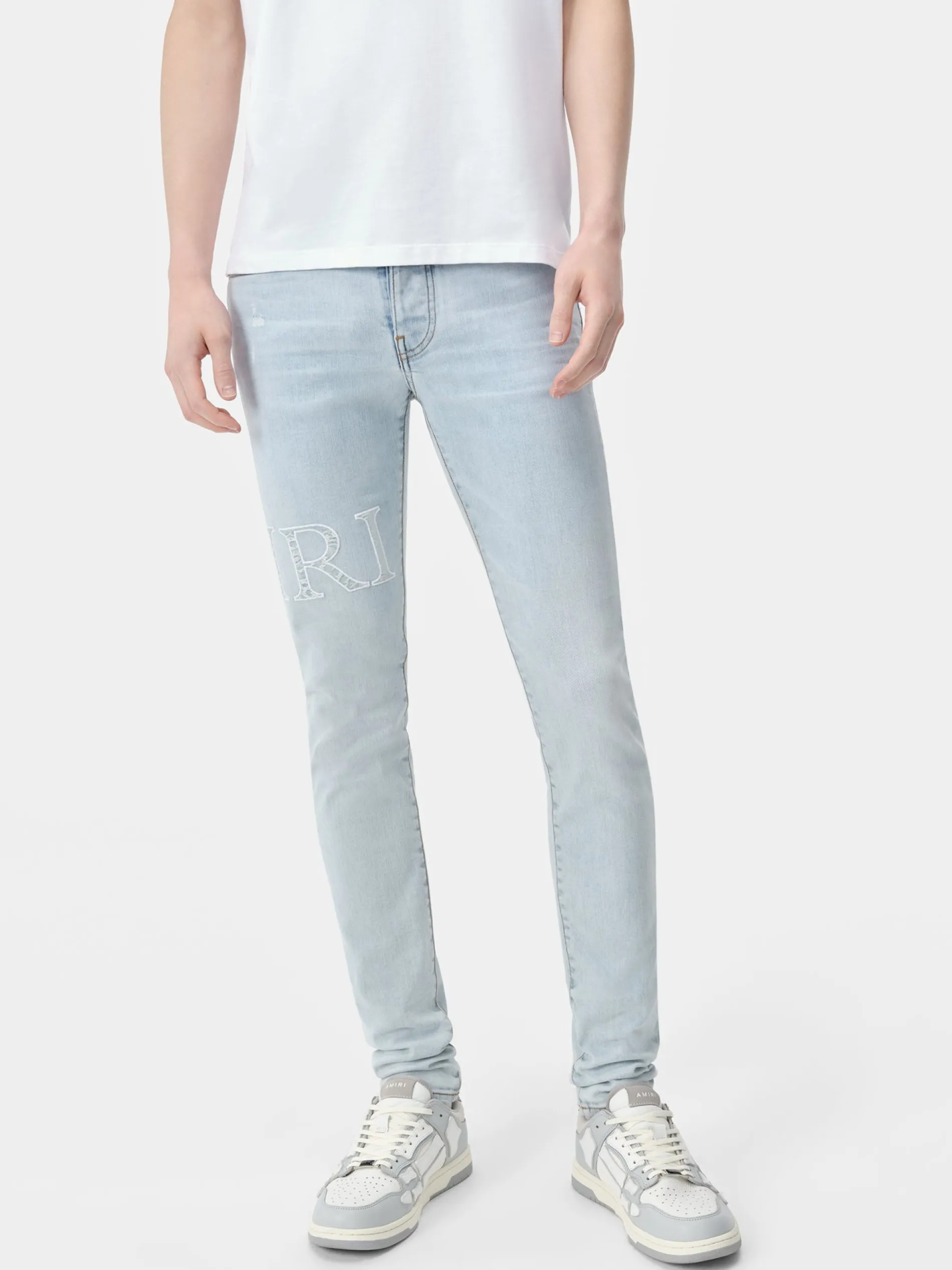 AMIRI Denim<BANDANA JACQUARD LOGO JEAN Sky Indigo