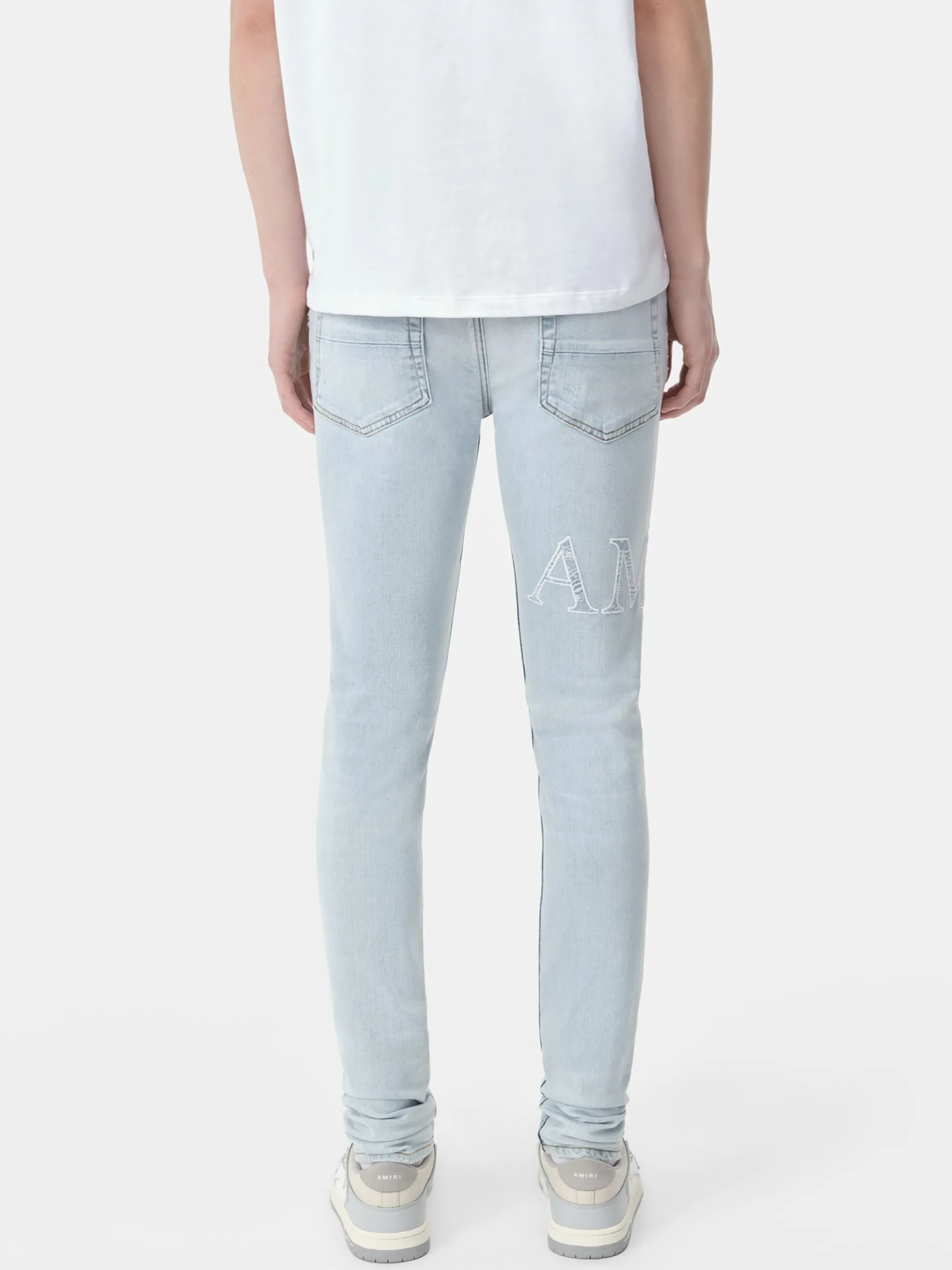 AMIRI Denim<BANDANA JACQUARD LOGO JEAN Sky Indigo
