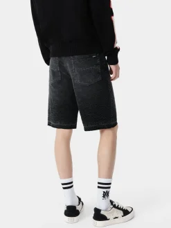 AMIRI Denim<BANDANA JACQUARD SKATER SHORT Vintage Black